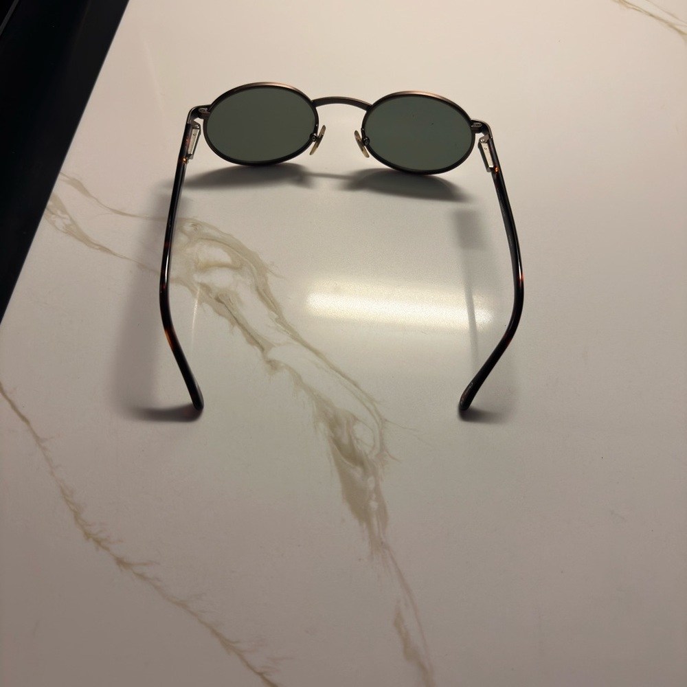 Fossil Hawk Gold and Black Round Sunglasses - Picture 2 of 4